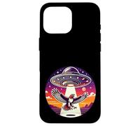 Hawk Bird Falcon Birding Abducted Alien Spacecraft Abduction Case for iPhone 16 Pro Max
