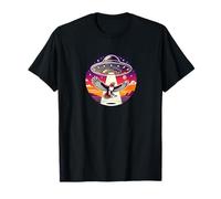 Hawk Bird Falcon Birding Abducted Alien Spacecraft Abduction T-Shirt