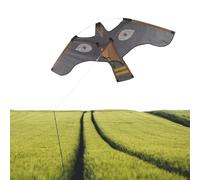 Hawk Bird Kite - Swoping Bird Repeller, Visual Bait, Falcon Scarer Glider Flight Kite, Reflective Predator Flyer, Extendable Pole Defence for Farm Field Roof, Backyard Protection