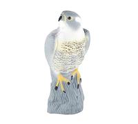 Hawk Bird Scarer, Lifelike Resin Eagle Decoy with Weighted Base for Garden Balcony Rooftop Protection, Realistic Bird Deterrent Statue for Outdoor Decoration, Waterproof Scarecrow for Orchard Patio
