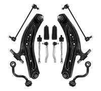 HAWK BROTHER 12Pcs Suspension Kit Front Lower Control Arm Inner Outer Tie Rod Boot Front & Rear Sway Bar Link Replacement for 2014-2019 Nissan Rogue 2017-2019 Rogue Sport 2017-2019 Nissan Qashqai