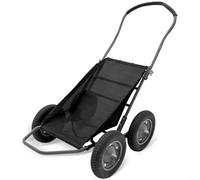 Hawk Crawler All-Terrain Multi-Use Deer Cart with Dual Pivoting Axles, 500 lb Capacity, Black - Hunting Hauler with Folding Frame and Versatile Sling for Easy Hauling of Game, Firewood & Bait