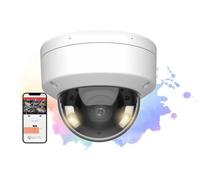 HAWK EYE SURVEILLANCE 4MP 24/7 Full Time Color Dome Network IP PoE Camera, H.265+, Indoor and Outdoor, Built-in Mic, 2.8mm Wide Angle Lens Compatible with Hikvision DS-2CD2147G2-LSU