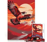 Hawk Flying 1000 Adult Pieces Jigsaw Puzzle Cognitive Skill Snug Connection Fun Challenge Santa Gift (50x75cm)