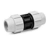 Hawk Heating 25mm MDPE Compression Coupler - Straight Pipe Connector Compatible with Plasson 7010 Mechanical Fitting - WRAS Approved Water Pipe Joiner (25mm x 25mm)