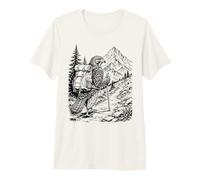 Hawk Hiking Backpack Mountain Trail Camping Nature Explorer Premium T-Shirt