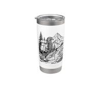 Hawk Hiking Backpack Mountain Trail Camping Nature Explorer Stainless Steel Insulated Tumbler