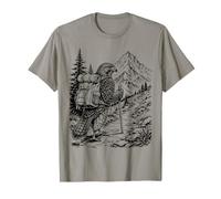 Hawk Hiking Backpack Mountain Trail Camping Nature Explorer T-Shirt