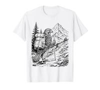 Hawk Hiking Backpack Mountain Trail Camping Nature Explorer Value Graphic T-Shirt