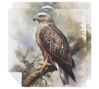 Hawk in The Tree Cloth Napkins 18x18inch Washable Reusable Dinner Napkin Soft Absorbent Printed Cloth Napkin Home Table Decor for Kitchen Dining Wedding Party 2 PCS