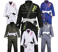Hawk Kids Brazilian Jiu Jitsu Suit Youth Children BJJ Gi Kimonos Boys & Girls BJJ Uniform Lightweight Preshrunk Pearl Weave Fabric, with Free White Belt, (K3, Black)