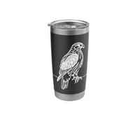 Hawk Line Art Birdwatcher Stainless Steel Insulated Tumbler