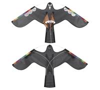 Hawk Repellent Kites - Flying Scarecrow, Reflective Coloured Feathers, Garden Plant Protection, Natural Flight, Animal Effect, Bird Repellent Kite | Let Rise for O