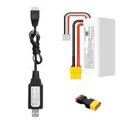 HAWK’S WORK 11.1V 2000mAh Lithium Battery XT60 & T Plug, 3S1P 18650 Li-ion Battery Pack for RC Model Boat Plane Vehicle