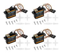 HAWK’S WORK 4 Pcs 4.8G Servo, Micro Digital Servo for Robot Arm RC Plane Helicopter Car Boat, Coreless Motor Mini Servo for STEM & Raspberry Pi Project (Emax ES 9051 II)