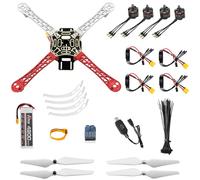 HAWK’S WORK F450 Drone Kit to build, DIY Quadcopter Set, Frame + ESC + Brushless Motor + Prop + Battery + Accessory + Guild Book & Video (C)