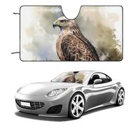 Hawk Sitting in The Tree Car Windshield Sun Shade Keep Car Interior Cool 51"x28" Folding Front Window Sun Shade, Heat Shield for SUV, Truck, Blocks UV