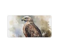 Hawk Sitting in The Tree Keyboard Mat Large Gaming Mouse Pad, Anti-Slip Desk Mat for Desktop Desk Work/Home Writing Mat 11.8 * 23.6 Inches