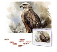 Hawk Sitting in The Tree Puzzles 1000 Pieces Personalized Jigsaw Puzzles Photos Puzzle for Adults Challenging Picture Puzzle with storage bag Puzzles for Men Women Home Decor (10.2" x 15")