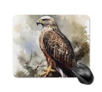 Hawk Sitting in The Tree Square Mouse Pad Portable Computer Mousepad with Non-Slip Rubber Base 20 * 25cm Ultra-Thin Gaming Mouse Mat for Computer Laptop Office Desk Accessories