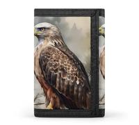 Hawk Sitting In The Tree Trifold Wallet Trifold Wallets for Men Women Slim Wallet Mens Wallet Trifold Front Pocket Wallet | Versatile Wallets with 8 Credit Card Holder, style, One Size