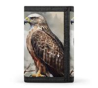 Hawk Sitting In The Tree Wallet Minimalist Mens Slim Trifold Wallets Modern Fashion Wallets Anti-Theft Wallet Holds Cards And Cash
