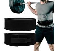 Hawk Sports Lever Belt Black Genuine Leather Powerlifting Men & Women Power Lifting 10mm Weightlifting Belt! (Black, Medium)