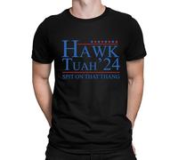 Hawk Tuah 24 Election Spit on That Thing Funny Meme Trends T-Shirt, black, L