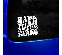 Hawk Tuah Funny Car Sticker Window Bumper Sticker Van Camper Lorry Vinyl Decal Sticker, Car Window Sticker, Motorhome Caravan Sticker, 130mm