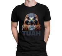 Hawk Tuah Funny Joke Adult Humour T-Shirt, black, M
