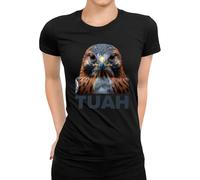Hawk Tuah Funny Joke Adult Humour T-Shirt, black, S