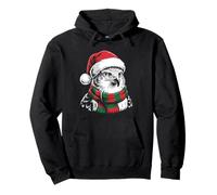 Hawk Xmas Santa Hat Scarf Christmas Costume Pullover Hoodie