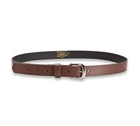 Hawkdale Womens Leather Belt - 1 Inch Skinny - Black, Brown, Tan - Made In The UK # 803-400 [Brown] [Large - 36" - 40" (90-102 cm)]