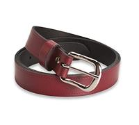 Hawkdale Womens Leather Belt - 1 Inch Skinny - Black, Brown, Tan - Made In The UK # 803-400 [Red] [Large - 36" - 40" (90-102 cm)]