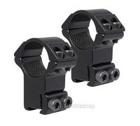 Hawke Match Scope Mount Rings 9-11mm Dovetail Base 1" Tube HIGH 2 Piece 22102