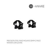 Hawke Precision Steel Quick Release Weaver Low Riflescope Ring Mounts 30mm