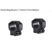 Hawke Tactical Mounts 1" 2pc 9-11mm Dovetail MEDIUM Scope Mount Rings 24101