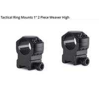Hawke Tactical Weaver High Riflescope Ring Mounts 1"