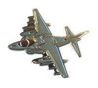 Hawker Harrier VTOL RAF Military Jet Aircraft Metal Enamel Badge Brooch