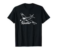 Hawker Hunter British Jet Fighter Plane Flying Silhouette T-Shirt