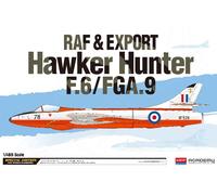 Hawker Hunter F.6 / FGA.9 RAF & Export Fighter 1:48 Plastic Model Kit Academy