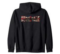 Hawker Hurricane Silhouette British Flag Letters Zip Hoodie