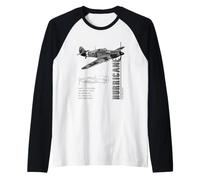 Hawker Hurricane WW2 Fighter Raglan Baseball Tee