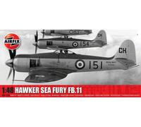 Hawker Sea Fury FB II Airfix Classic Kit Model Plane Aircraft 1:48 Scale 122pcs