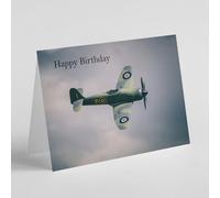 Hawker Sea Fury in flight birthday card