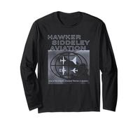 Hawker Siddeley Aviation Vintage Aircraft Silhouettes Ad Long Sleeve T-Shirt