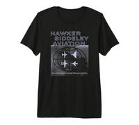 Hawker Siddeley Aviation Vintage Aircraft Silhouettes Ad Premium T-Shirt
