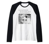 Hawker Siddeley Aviation Vintage Aircraft Silhouettes Ad Raglan Baseball Tee