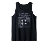 Hawker Siddeley Aviation Vintage Aircraft Silhouettes Ad Tank Top