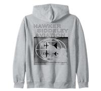 Hawker Siddeley Aviation Vintage Aircraft Silhouettes Ad Zip Hoodie